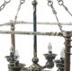 A & B Home Distressed White Hanging Wrought Iron Metal Chandelier-2