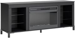 Signature Design by Ashley® Cayberry Black 60" TV Stand with Electric Fireplace