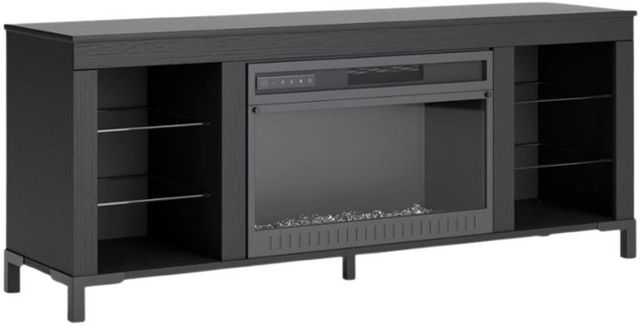 Signature Design by Ashley® Cayberry Black 60" TV Stand with Electric Fireplace