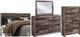 Benchcraft® Derekson 4-Piece Multi Gray King Panel Headboard Bed Set-0