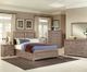 Vaughan-Bassett Transitions Driftwood Oak King Panel Bed-3