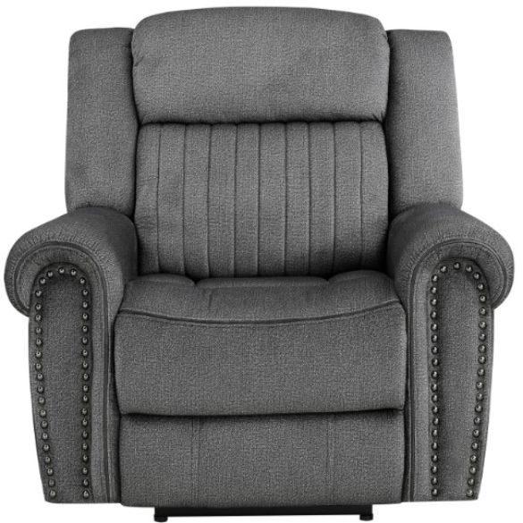 Homelegance® Brennen Charcoal Power Reclining Chair-2