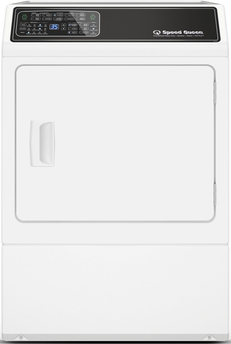 Speed Queen® DF7 7.0 Cu. Ft. White Front Load Electric Dryer