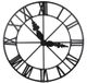 A & B Home Matte Black Faux Clock Wall Clock-0