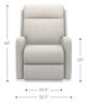 La-Z-Boy® Finley Oyster Power Rocking Recliner with Headrest-4