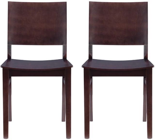Linon Kentucky 2-Piece Espresso Brown Dining Chair Set-3