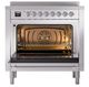 Ilve® Nostalgie II Noblesse 36'' Stainless Steel Pro Style Induction Range with Chrome Trim-1