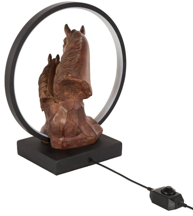Deco Marche Copper Horse Family Room Table Lamp with Circle and Square Base-2