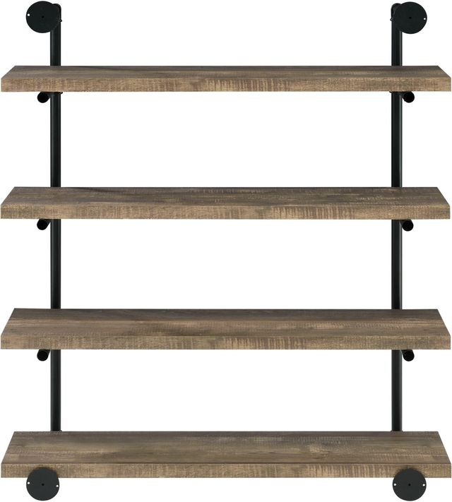 Coaster® Elmcrest Black/Grey Driftwood 40" Wall Shelf