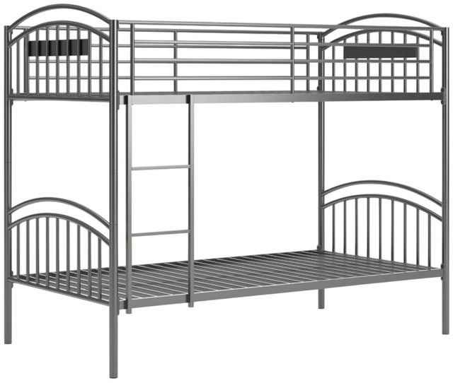 Signature Design by Ashley® Hilletran Gray Youth Twin/Twin Bunk Bed with Ladder-0