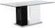 Mazin Furniture Libra Glass Top Dining Table with Black and White Base -0