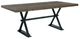 International Furniture Direct Town Brown Dining Table with Black Base-0