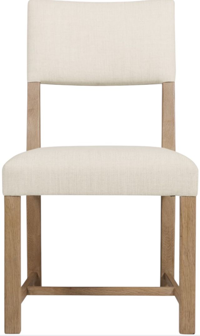 Hooker® Furniture Driftwood Lovegood Bisque/Worn Saddle Upholstered Dining Side Chair-2