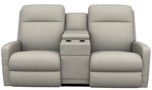 La-Z-Boy® Finley Dove Power Wall Reclining Loveseat with Console, Headrest, and Lumbar-1
