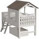 Westwood Design Lodge Cookies/Cream Youth Twin Loft Bed with Ladder and Fencing-0