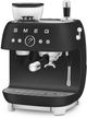 Smeg 50's Style Matt Black Espresso Machine with Grinder-3