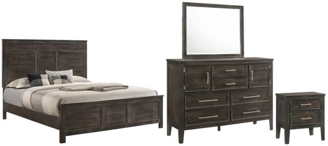 New Classic® Home Furnishings Andover 4-Piece Nutmeg California King Bedroom Set-0