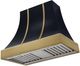 AGA Cascade 36" Gloss Black Wall Mounted Range Hood with Antique Brass Trim-0