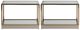Michael Amini® Savannah Breeze 2-Piece Glass Top Tall Cocktail Table with Bright Gold Base Set-3