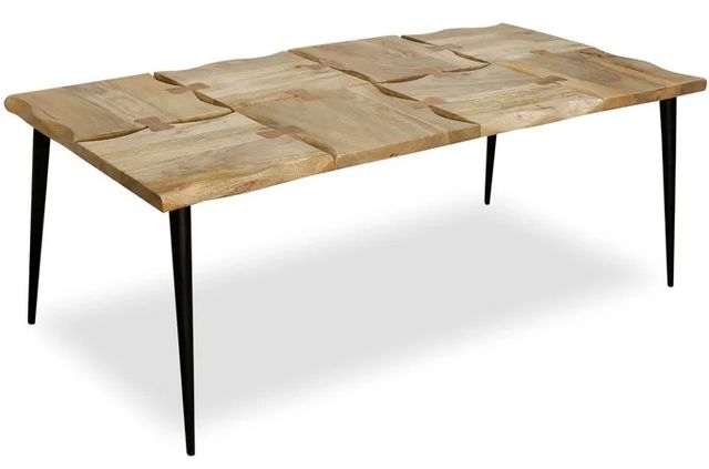 StyleCraft Brown Coffee Table with Black Base-0