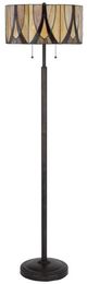 Cal® Lighting & Accessories Tiffany Antique Bronze Floor Lamp-0