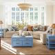 Riverside Furniture Rosalie Cabana Blue Collectors Cocktail Table-1