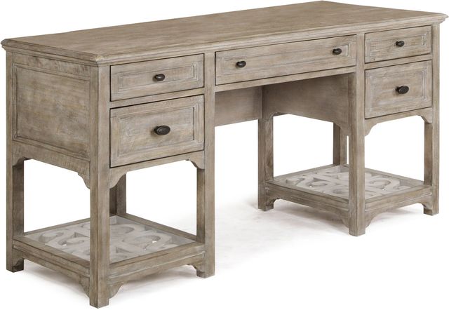 Magnussen Home® Tinley Park Dovetail Grey Desk Base-1