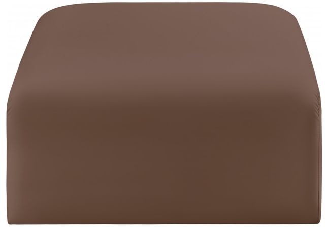 Meridian Furniture Arc Brown Vegan Leather Ottoman-1