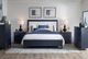 Legacy Classic Summerland Inkwell Blue Queen Upholstered Panel Bed-1