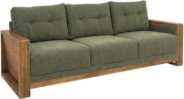 International Furniture Direct Ancora Brown/Olive Sofa-0