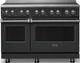 Viking® 5 Series 48" Antique Bronze Pro Style Induction Range with Polished Chrome Trim-0