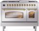 Ilve® Nostalgie II Series 48" Stainless Steel Pro Style Dual Fuel Range-0