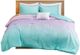 Olliix by Mi Zone Glimmer Aqua Full/Queen Metallic Glitter Printed Reversible Comforter Set-0