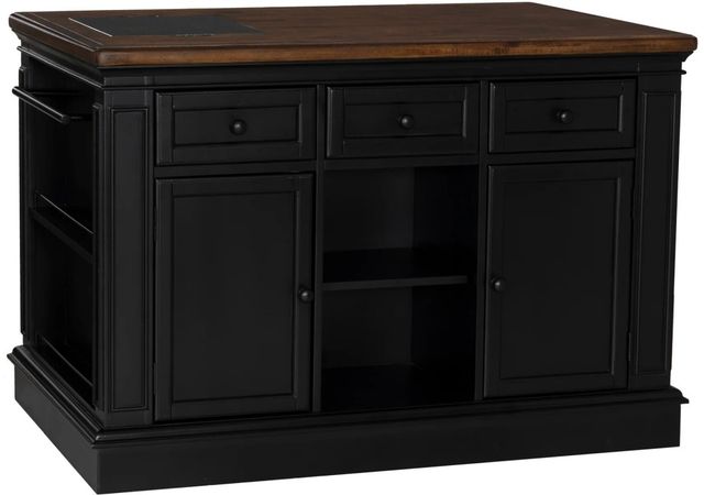 Powell® Penda Black Kitchen Island with Stools-3