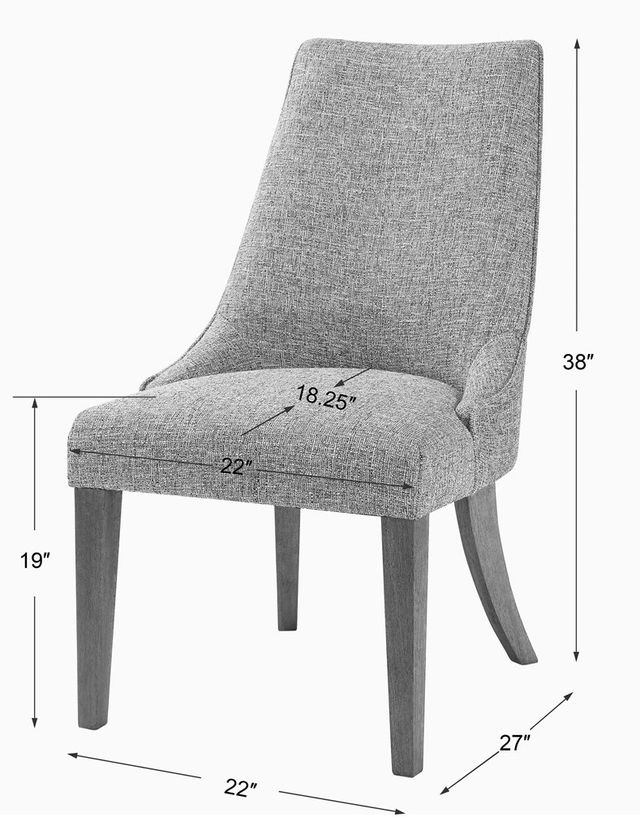 Uttermost® Daxton Gray Armless Chair-2
