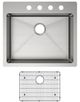 Elkay Crosstown® Polished Satin 25'' 4-Hole Single Bowl Dual Mount ADA Sink Kit-0