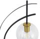 YHD Black Dome Hanging One Light Table Lamp-5