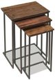 Riverside Furniture Savannah Brown Nesting Side Table with Metal Frame-1