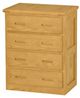 Crate Designs™ Furniture Classic Brown Chest with Lacquer Finish Top Only-0