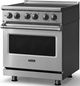 Viking® 5 Series 30" Stainless Steel Pro Style Induction Range with Polished Chrome Trim-3