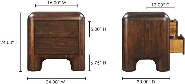 Moe's Home Collection Rowan Dark Brown Nightstand-3
