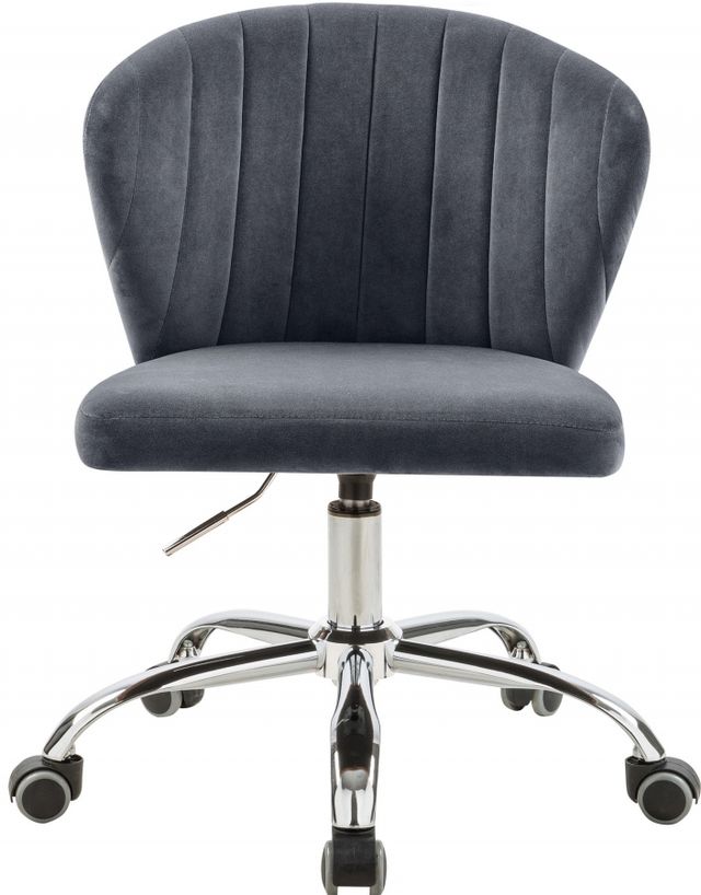 Meridian Furniture Finley Grey Velvet Office Chair-2