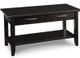 Handstone Customizable Demilune Espresso Rectangle Condo Coffee Table with 2 Drawers -0