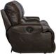 Catnapper® Wembley Chocolate Leather Lay Flat Reclining Console Loveseat-4