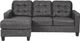 Benchcraft® Venaldi Gunmetal Sofa Chaise-1