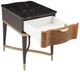 Michael Amini® Malibu Crest Black End Table Burnished Gold Legs-3