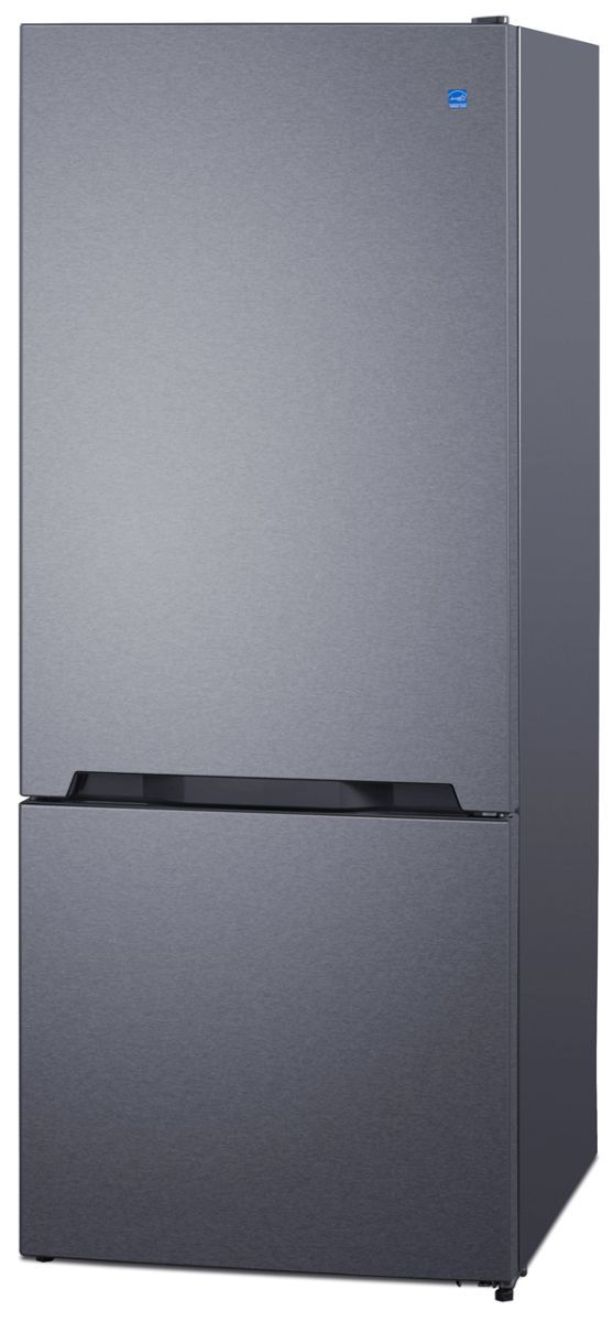 Summit® 28 in. 15.1 Cu. Ft. Stainless Steel Counter Depth Bottom Freezer Refrigerator-1