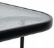 Furniture of America® Pierro Clear Glass/Metal Outdoor Dining Table with Black Base-1