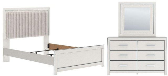 Signature Design by Ashley® Zuraleus 3-Piece White King Upholstered Panel Bedroom Set-0