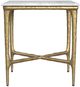Coaster® Baldwin White Side Table with Gold Base-1